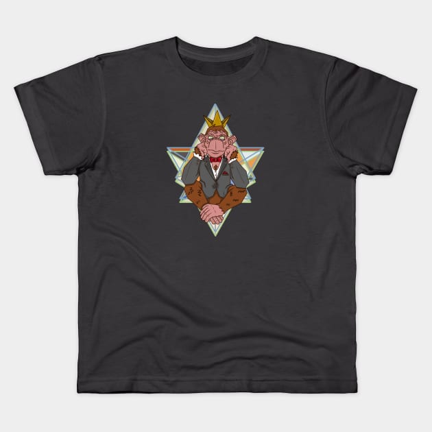 Monkey King Kids T-Shirt by Owllee Designs